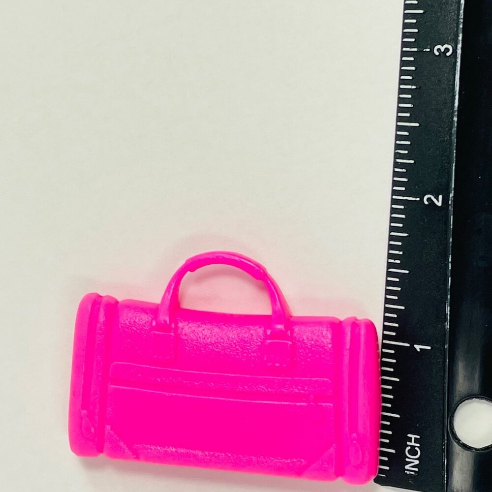 Mini Pink Plastic Toy Suitcase For Dolls  Pretend Travel - Picture 6 of 6